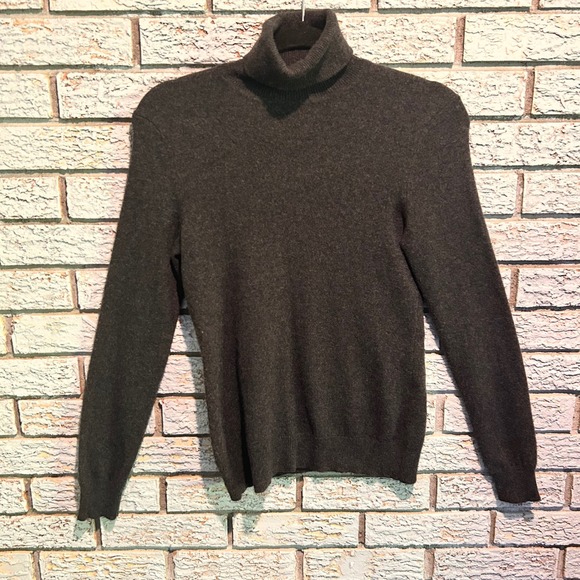 Lord & Taylor Sweaters - Lord & Taylor Cashmere Turtleneck Sweater Charcoal Gray Heather Womens Small